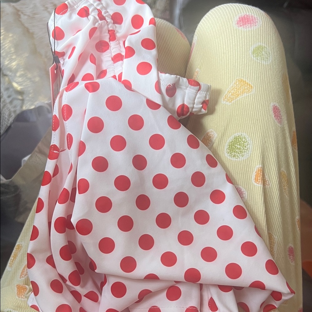 Edikted Red and White Polka Dot Jacket